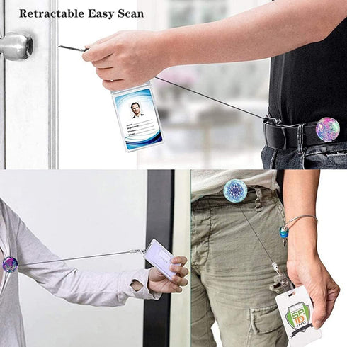 Retractable Badge Holder, Nurse Badge Reels with Clip for Office Worker, Doctor, Nurse