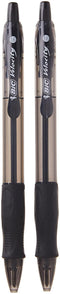 Bic Atlantis Velocity Bold Ball Pen, Black, Pack of 2