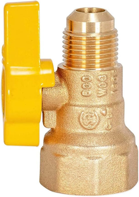 Eastman Straight Gas Brass Ball Valve, 3/4 in FIP x 1/2 in OD Flare Female