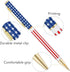 Unibene Slim Metal Retractable Ballpoint Pens, Bulk of 6 Count, Gold American Flag Design for School and Office