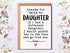 NTVShop Thank You Card - For Being My Daughter Card - Funny Birthday Card - Humorous Daughter Christmas Keepsake - Gift