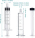60 Pack 5ml Plastic Syringes, Separate Sterile Packaging, Without Needle, for Scientific Labs Measurement