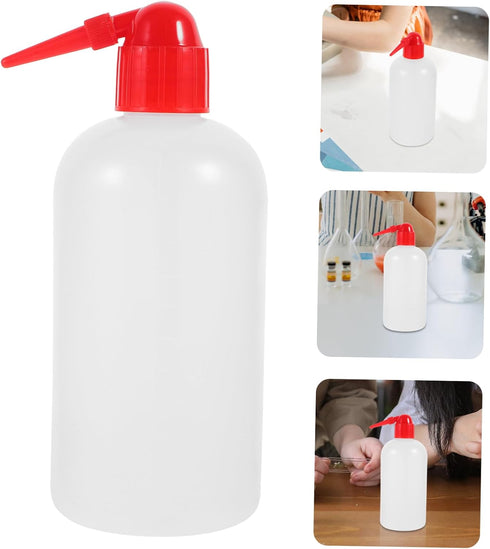 TOPPERFUN 2 pcs Graduated Narrow Mouth Wash Bottle Portable Scale Washing Bottle for Measurement for Laboratory Use