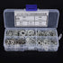 700pcs Galvanized Serrated Tooth Lock Washer Flat Washer Set for Electrical Connections, M3/M4/M5/M6/M8