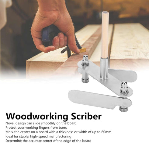 Hyuduo Woodworking Scriber, Stainless Steel, HT201934-60mm, Center Finder, 60mm Scriber Tool