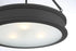 28990 100-Watt 3-Light Bulbs Minka Lavery Matte Black Drum Pendant Light with Frosted Clear Glass Shade, No Included