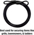 72DPF 15 1 Pack, Master Lock Steel Cable with Looped Ends, ft. Long, Black
