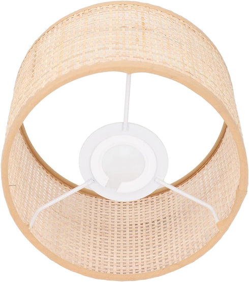 E27 E14 Rattan Lamp Shade Vintage Woven Basket Chandelier Hanging Table Floor Light Cover