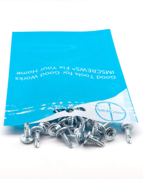50pcs #8 x 1/2" Truss Head Screws, Self Drilling Zinc Plated Modified Truss Head Self Driller