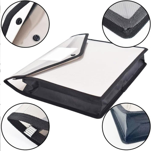 File Holder Transparent File Folder for Document Expanding File Wallet - A4 Wallet Plastic Wallets Clear Poly Envelopes