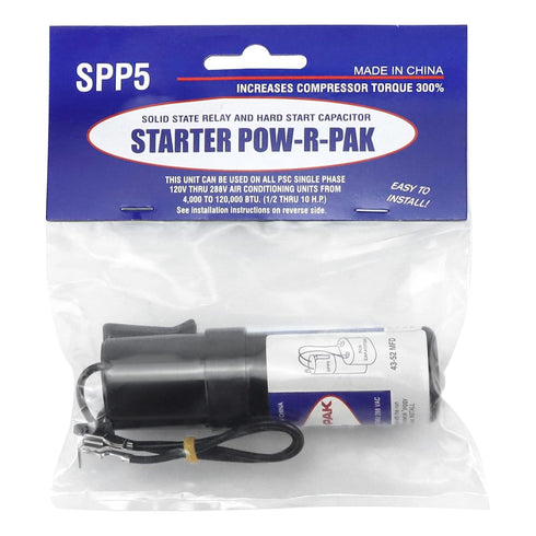 SPP5 Hard Start Capacitor for Air Conditioner, Increases Compressor Starting Torque 300%, 2packs