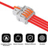 AITRIP 10Pcs Lever Wire Connectors, Mini Quick Terminal Block Compact Splice Electrical Connectors, 1 in 4 Out
