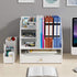 Desk Organizer with Pen Holder, DIY White Stationery Desktop Storage Sorter with Drawer for Home, Office, School