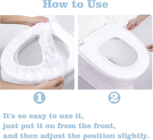 YTZJ Direct 10pcs Quality Disposable Toilet Seat Covers Non-Slip Easy-to-Use, Portable Travel Toilet Seat Mats Pads