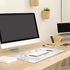 QIYI White Mouse Pad - Cute Marble Large Desk Mat, PU Leather Desk Protector, Non-Slip Extended Writing Pad