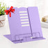MSDADA Adjustable Metal Book Stand: Portable Cookbook Holder for Recipes, Textbooks, and Documents (Purple)