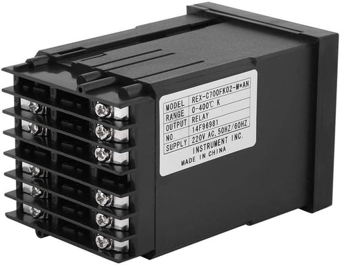 Digital Thermostat, 220V Digital Temperature Controller PID 0-400 REX-C700 for Temperature Measurement/Control