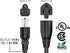 2 ft 14 AWG Outlet Saver Power Extension Cord, NEMA 5-15P to NEMA 5-15R Extension Cable