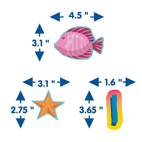 Eureka Seas The Day Ocean of Emotions Mini Bulletin Board Set with 31 Pieces for Classroom Decorations