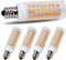 E11 LED Bulb 75W, 100W Halogen Replacement, Warm White 3000K, JD T3 T4 Mini Candelabra Base, 110V, 4 Pack.