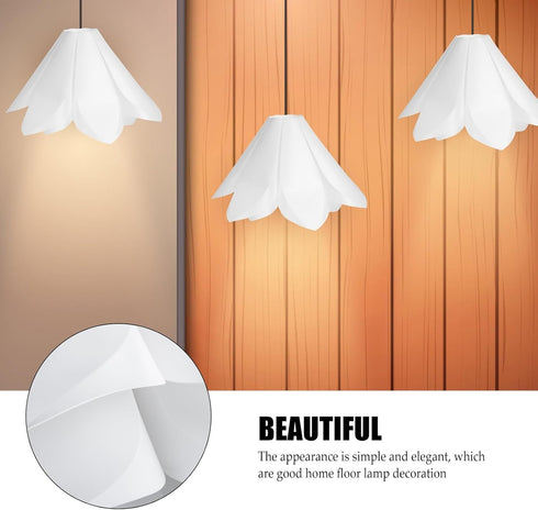 20.47X10.82In UKCOCO Lily Flower Lampshade Modern Woven Light Shade Decorative Cover for Home Floor and Table Lamps