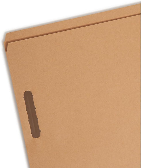 Smead Fastener File Folder, 2 Fasteners, Reinforced Straight-Cut Tab, Kraft, Legal Size, 50 Per Box (19813)