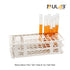 ULAB Scientific White Tube Rack Set with 60pcs Plastic Macaroon Party Tubes, Nature Color