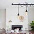 9.84FT E26 Bulb Plug in Hanging Light Fixture with Switch Base Socket, Industrial Pendant Lamp Light Cord with Twisted