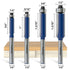 FivePears 4Pcs Flush Trim Router Bits Set, 1/4 Inch Shank, Bottom Bearing for Woodworking, Various Diameters
