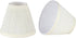 Aspen Creative 33121-2 Small Pleated Empire Shape Chandelier Clip-On Lamp Shade, Off White, 3"