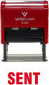 Sent Self Inking Rubber Stamp with Red Ink - Medium