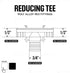 Supply Giant QQUF0100-5 Plastic PEX Poly Alloy Tee Barb Pipe Fitting | 1'' White (5 Pack)