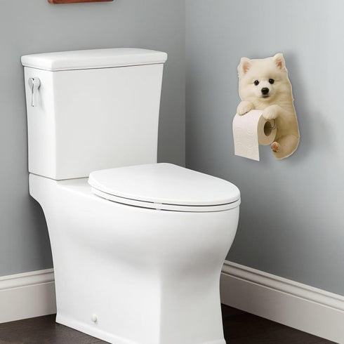 Generic 3D Dog Toilet Paper Holder, Cute Puppy Wall Mounted Toilet Roll Dispenser, Funny Dog Paper Towel Rack Home