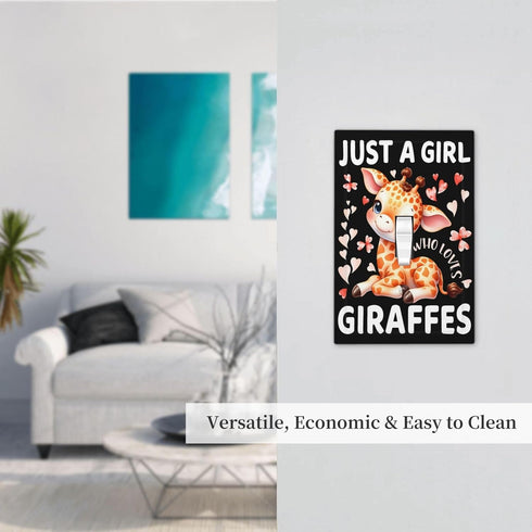 Sturin 1 3X5 Just a Girl Who Loves Giraffes Wall Plate Light Switch Cover Gang Single Toggle Toggle Switch Art Plates