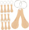 HOODANCOS Bamboo Shopping Trolley Release Keyring 12pcs Set Disassemblable Token Coins Key Ring