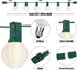 25Ft G40 25 Bulbs(2 Abeja Frosted White String Lights, Globe Patio String Lights with LED Frosted Spare), Vintage