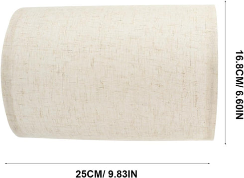 9.8x6.6'' Burlap Semicircle Lampshades, Beige Fabric Lampshade for Table Lamp, Wall Sconce Lamp Replacement