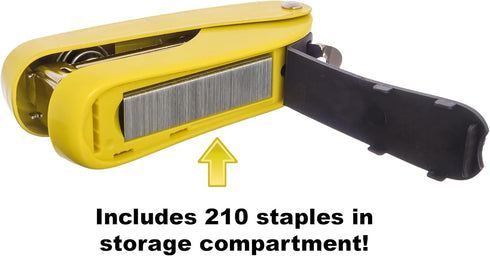 Praxxis Pro Office Supplies - Aria-Plus Half-Strip Mini Stapler - Durable, Compact, and Colorful Stapler for Office and Travel Use, Compatible with Standard 26/6 Staples, Yellow by PraxxisPro