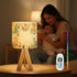 RAINFALLARING Tripod Table Lamp Dragon Baby Animals Watercolor Bedside Lamps Small Lamp Table Lamps with Linen