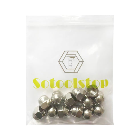sotoolstop 1/4-20" 18-8(304), 50Pcs-Pack Acorn Cap Nuts, Acorn Nut Stainless Steel