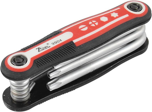 uxcell Folding Hollow End Security Torx Star Key Wrench Set Repair Tool