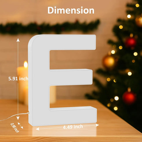 MeRGBWLife Light Up LED Letter Lights USB Powered Color Changing Alphabet Sign, APP Controlled Night Light for Bedroom