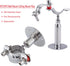 2PCS Wall Mount Ceiling Mount Pipe 304 Stainless Steel Pipe Supports, Adjustable Height for OD Pipe 15-19mm