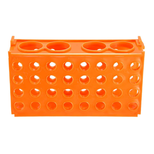 YOKIVE Tube Rack Holder - 4 Ways Polypropylene for 0.5ml, 1.5ml, 1.8ml, 10ml, 15ml, 50ml Lab Test Tube (Orange,