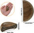 4PCS MOROBOR Half Moon Drawer Handles, Wooden Decorative Furniture Knobs Walnut Wardrobe Drawer Hardware Double Hole