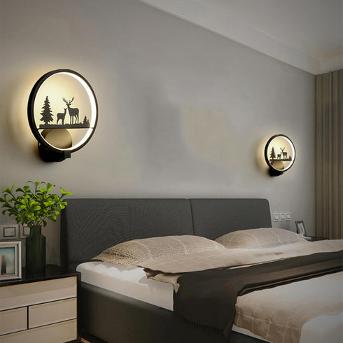 SAXAYWWD dimming) Wall Sconces LED Bedside Lamp Living Room Bedroom Staircase Aisle Background Wall