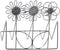 dohobby Metal Hollow Flower Business Card Holder, Open Card Stand Organizer for Home Office Desk
