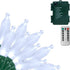 Battery Operated Christmas Lights, 33Ft 100 LED Cool White String Lights with Auto Timer, 8 Modes & Remote Control,