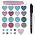 Transparent Sticky Notes, Hommie 480Pcs Morandi Cute Round & Heart Clear Sticky Tabs, Translucent Book Markers Page Flags Stickers, Bible Journaling Accessories Aesthetic Office School Study