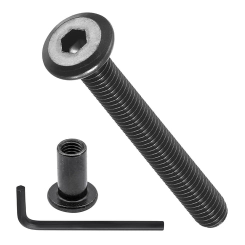 METALLIXITY Furniture Crib Screws Replacement Set with Wrench(M6-1x50mm) 20Pcs, Galvanization Connector Bolts M6